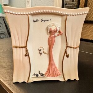 Bed Bath & Beyond Hand Painted Dressy Thrill Tissue Cover Holder